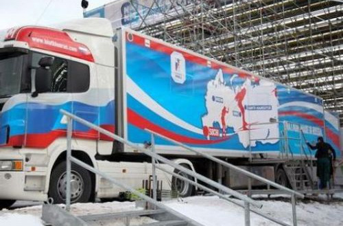 Новый вакс-грузовик сборной России по биатлону