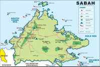 Карта острова Борнео