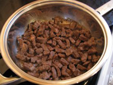 Фетучини с телятиной и грибами под сливочным соусом