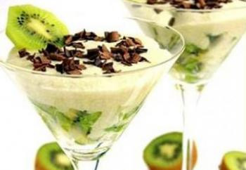 Мусс из зефира с киви