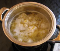 Фетучини с телятиной и грибами под сливочным соусом