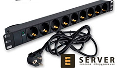 Блок розеток 19 для надежного питания сетевого оборудования