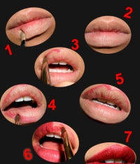 Нанесение помады